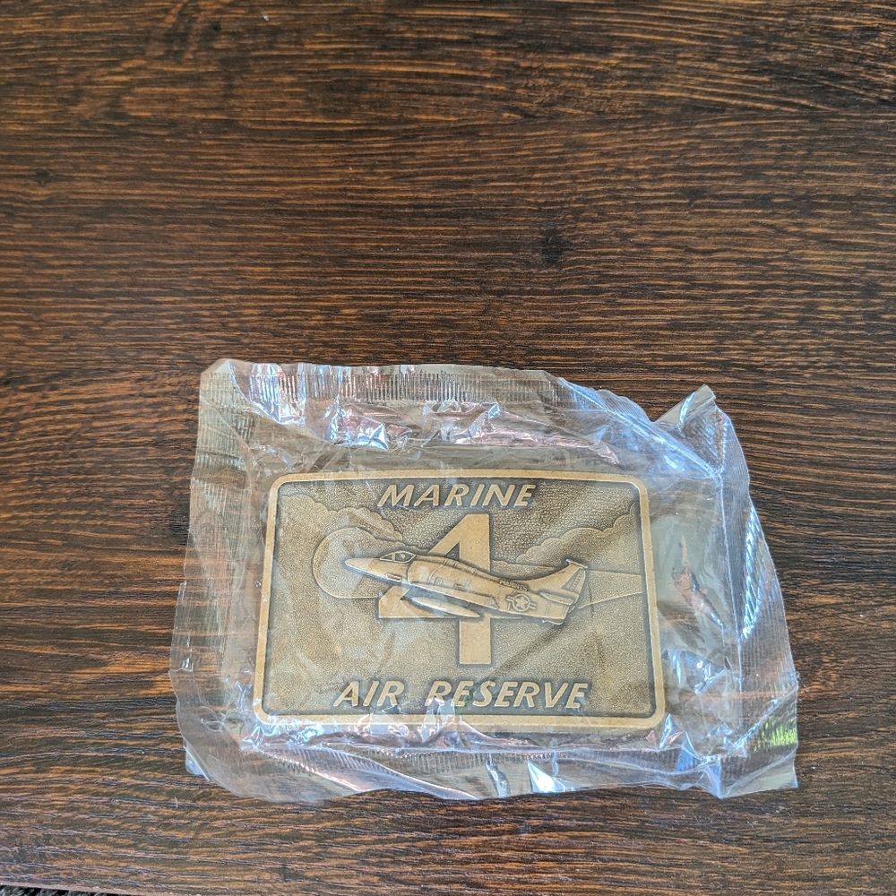 VTG United States Marines Air Reserve Fourth Division 4th Airplane Belt Buckle
